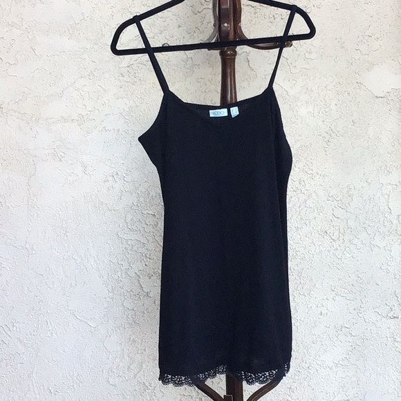LOGO by Lori Goldstein Tops - Pique Knit Camisole with Lace at Hem